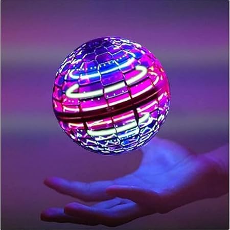 Magic Flying Spinner Ball Toy – 360° Light-Up Boomerang Ball with LED Lights & USB Charging | Hand Controlled Night Flying Toy for Kids (Multicolor)
