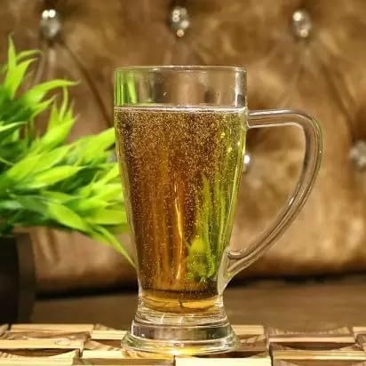 Classic Transparent Beer Mugs (Set of 6) Heavy Duty Base, Stylish Design | Perfect for Beer, Mocktails, Cold Coffee & More - 270m