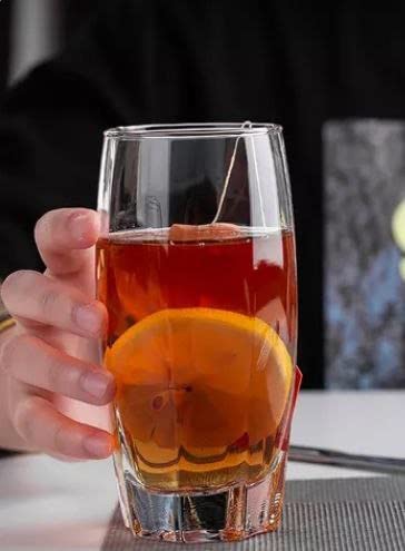 Premium Highball Drinking Glass Set 365 ML | Water, Juice & Soft Drink Glasses | Transparent Heavy Base Tumbler Set for Home & Kitchen (Pack of 6)  Category
