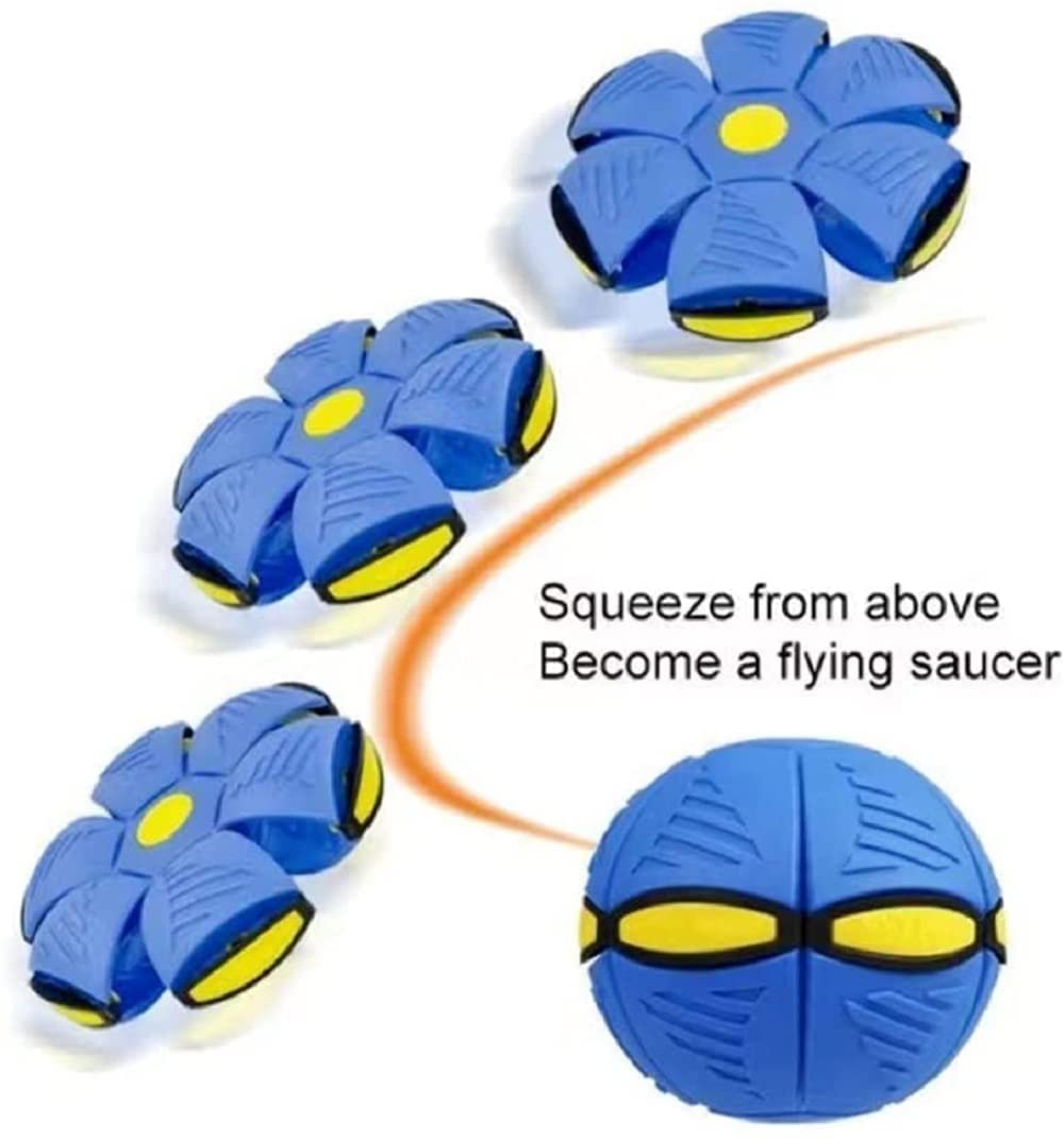 Pet Jumping Disk Toy for Dogs – LED Flying Saucer Throw Disk, Interactive Light-Up Fetch Toy for Pets Blue