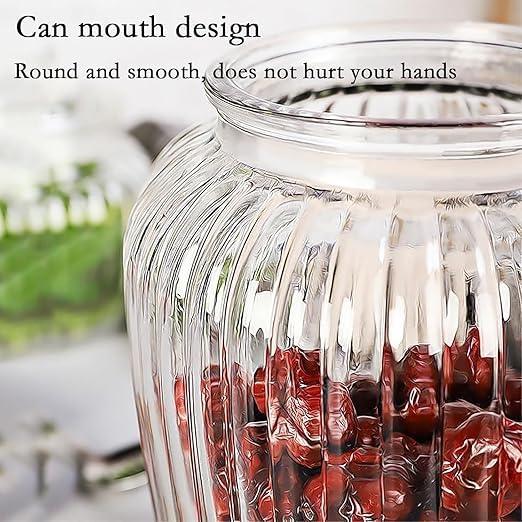 Glass Storage Jar with Airtight Lid (2.27 L) | Large Transparent Container with Silicone Seal for Cookies, Pickles, Snacks & Pantry Organization( pake of 03)