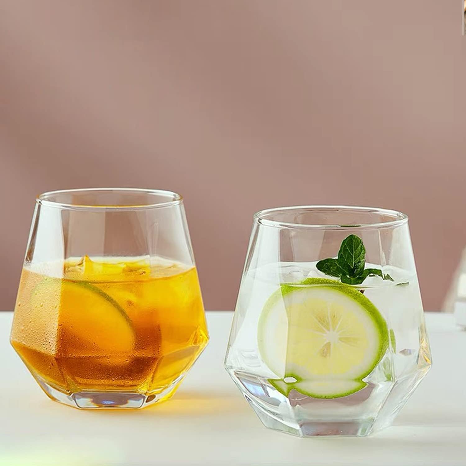 Premium Transparent Drinking Glasses Set of 6 - Water Glass & Juice Glass - 310ML Glasses for Multipurpose uses Water, Juice, Sharbat, Soda, Cold Drinks - Ideal for Home Use
