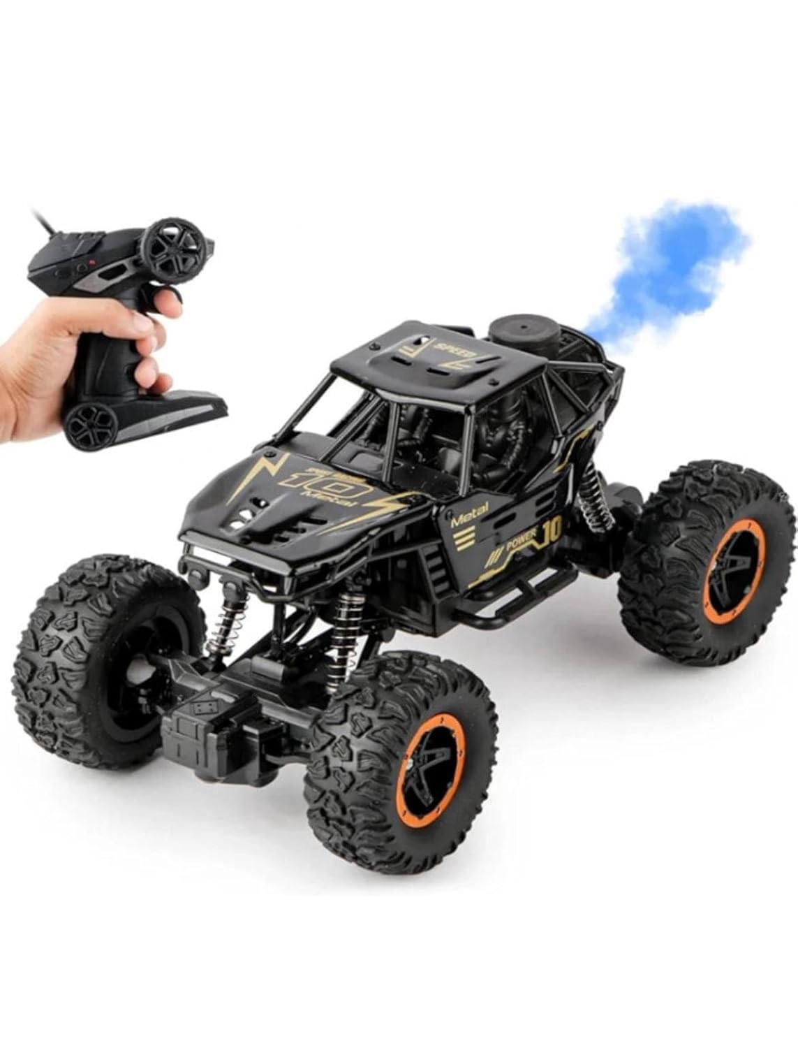 RC Rock Climbing Off-Road Monster Truck with Remote Controller, USB Charging Cable