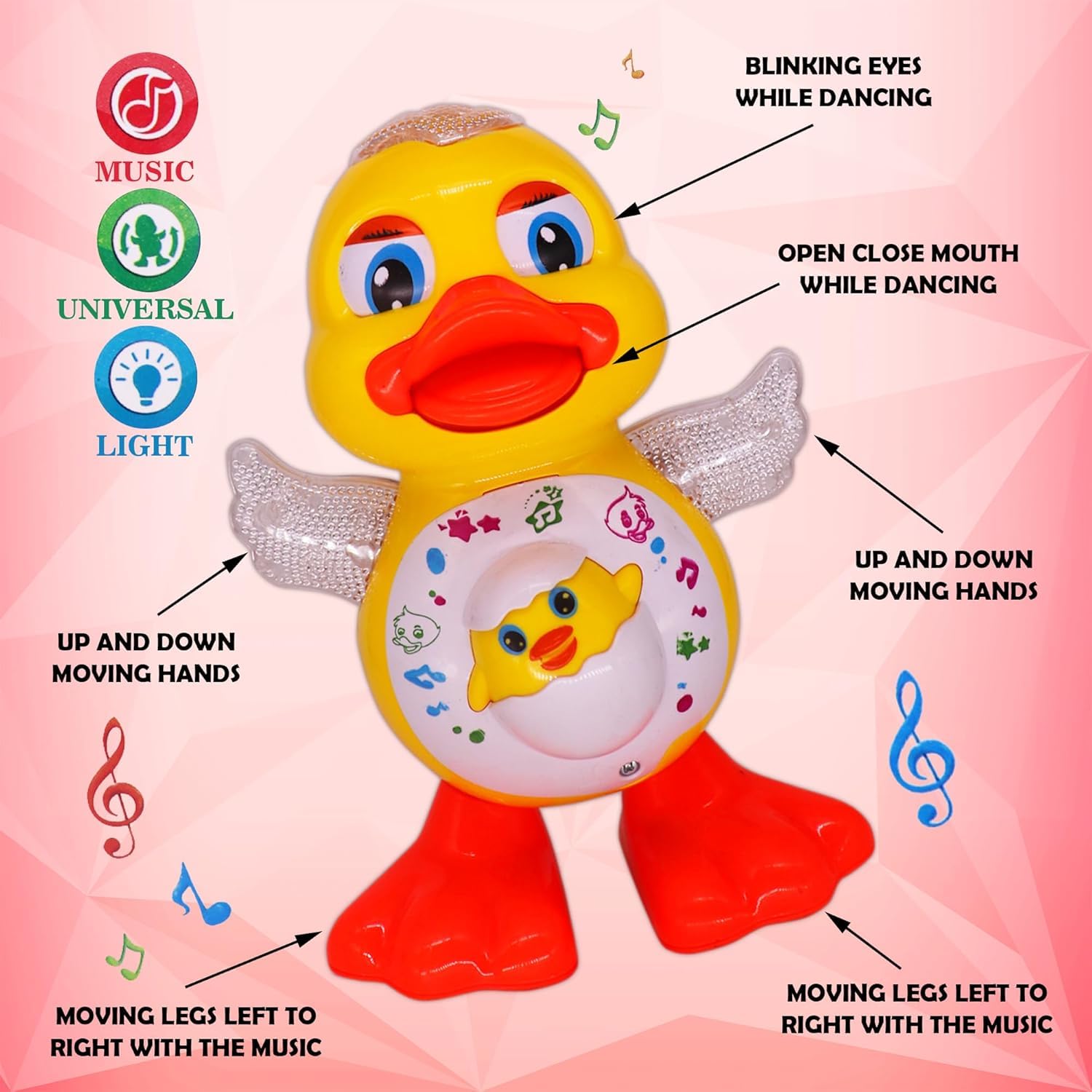 Dancing Duck Toy with Vibrant Light Effect & Musial Sound | Best Dancing Toy (Pack of 1)