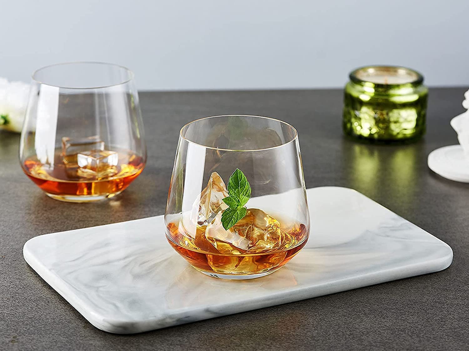 370 ML Modern Diamond Design Water Glass // Drinking Glass for Water, Juice, Mojito, Cocktail, Soft Drinks // Perfect for Home,Restaurants and Parties (Set of 6)