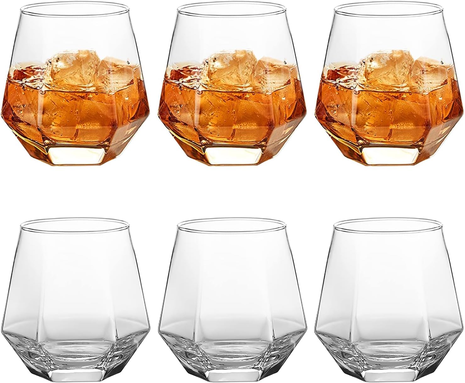 Premium Transparent Drinking Glasses Set of 6 - Water Glass & Juice Glass - 310ML Glasses for Multipurpose uses Water, Juice, Sharbat, Soda, Cold Drinks - Ideal for Home Use