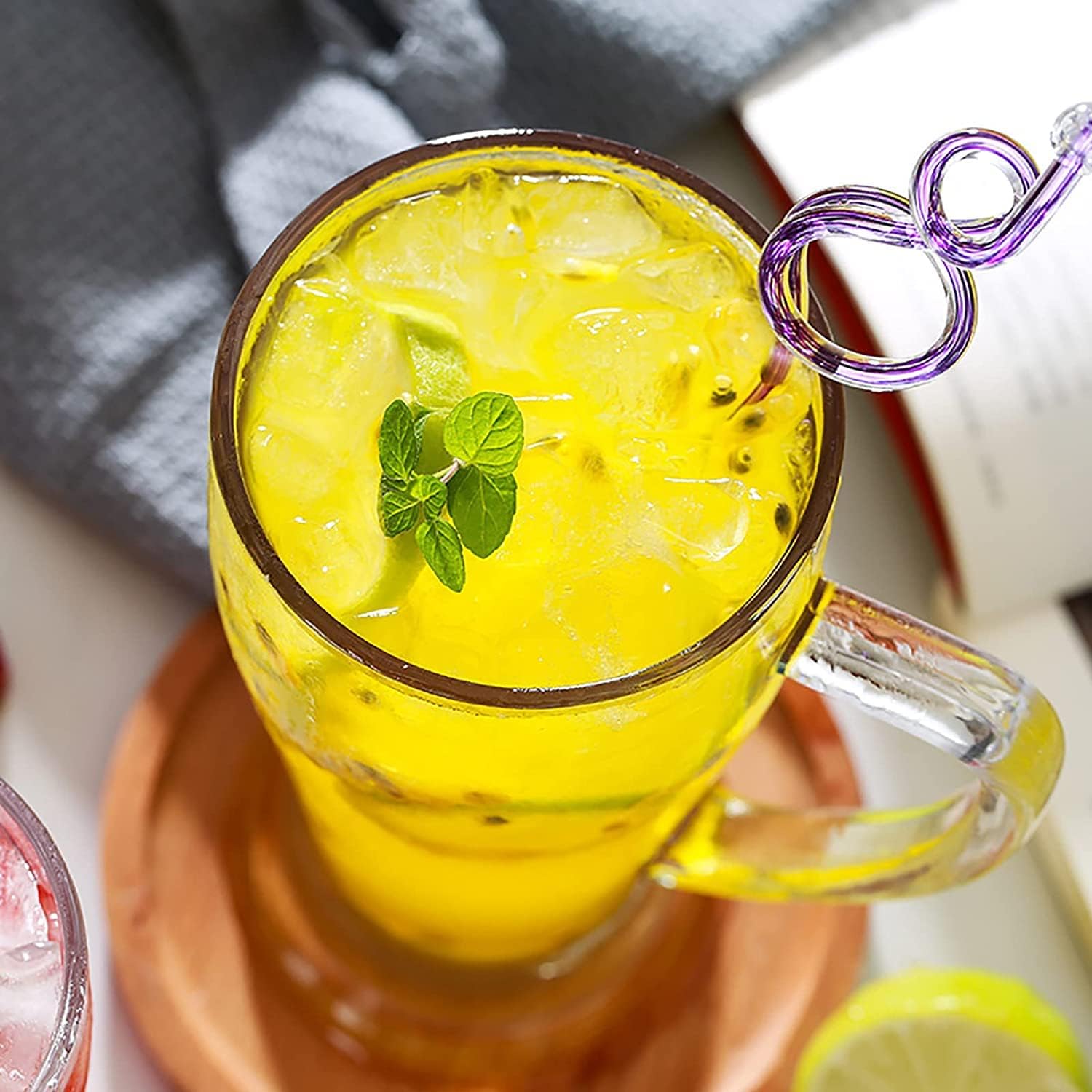 Classic Transparent Beer Mugs (Set of 6) Heavy Duty Base, Stylish Design | Perfect for Beer, Mocktails, Cold Coffee & More - 270m