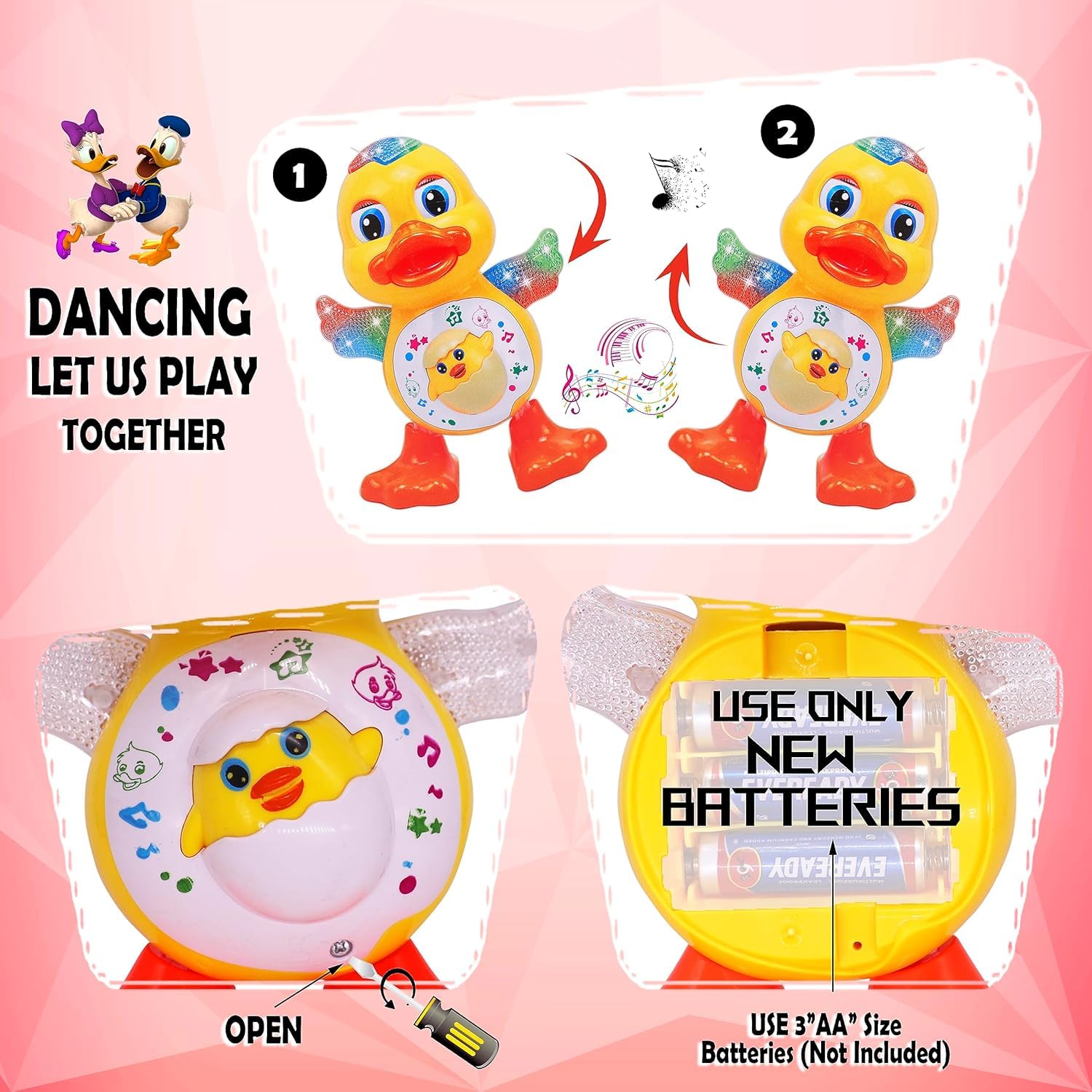 Dancing Duck Toy with Vibrant Light Effect & Musial Sound | Best Dancing Toy (Pack of 1)