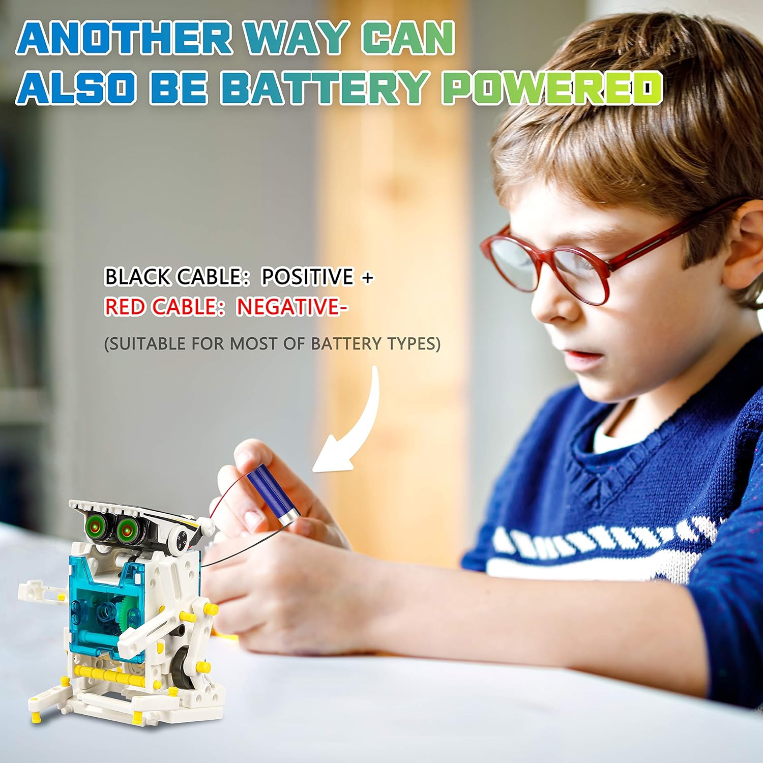 STEM 13-in-1 Solar Power Robots Creation Toy, Educational Experiment DIY Robotics Kit, Science Toy Solar Powered Building Robotic Set Age 8-12 for Boys Girls Kids Teens to Build
