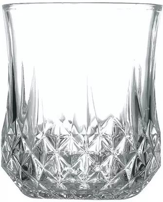 Short Rajwadi Glass Set – 210ml Crystal-Style Glasses (6 Pcs) – Elegant Barware for Whiskey, Juice, Water, and Soft Drinks