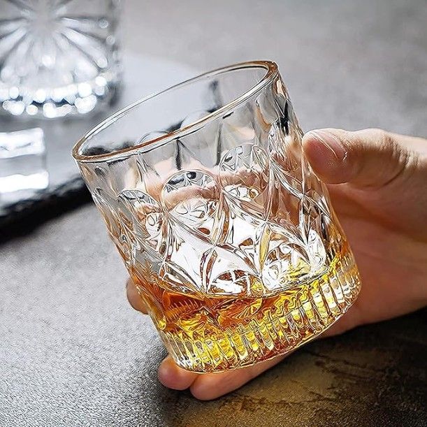 Heavy Base Rocks Barware Glasses | Whiskey Glass (Set of 6 )325ml| Ideal for Scotch, Bourbon, Cocktails, Juice & Water