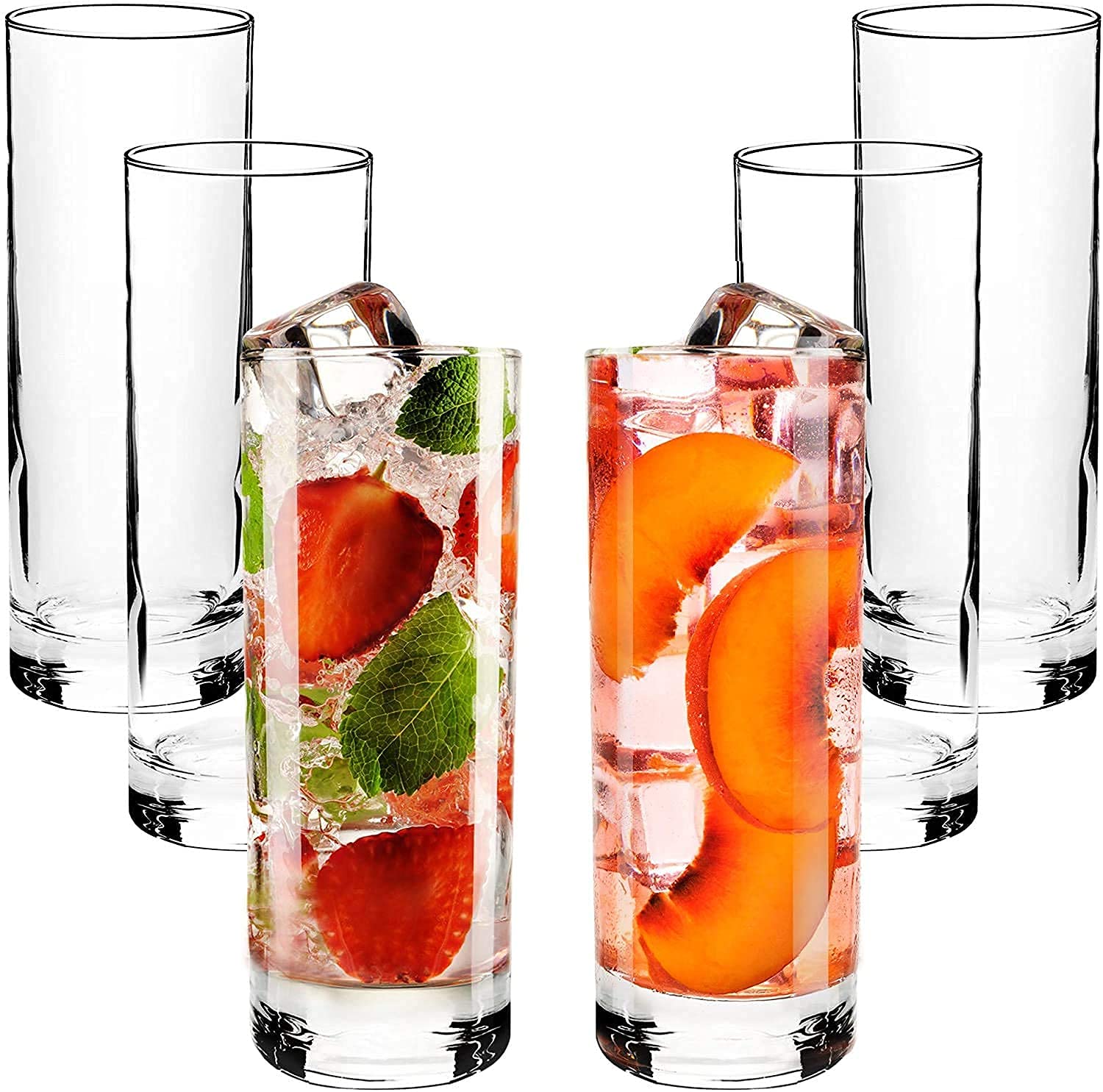 Premium Clear Glass Tumbler Set 220ML | Juice & Water Drinking Glass | Durable Transparent Beverage Glass (Pack of 6)