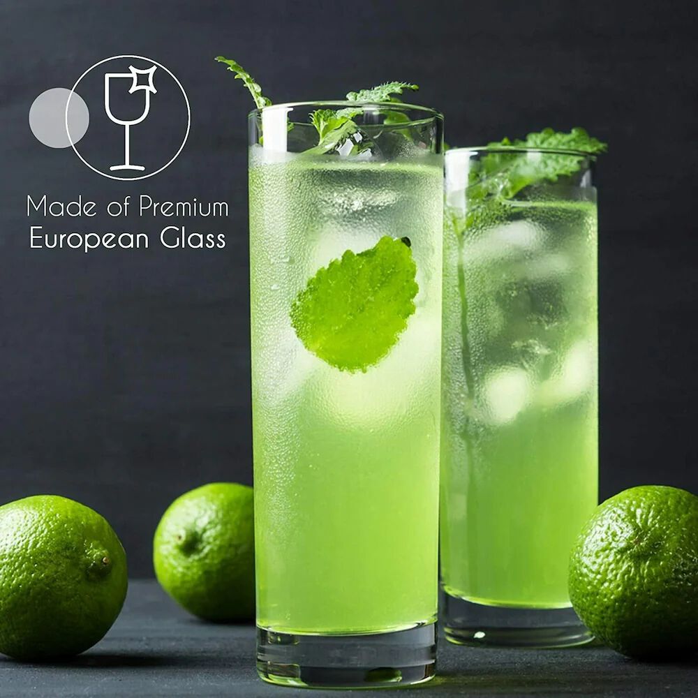 Premium Clear Glass Tumbler Set 220ML | Juice & Water Drinking Glass | Durable Transparent Beverage Glass (Pack of 6)