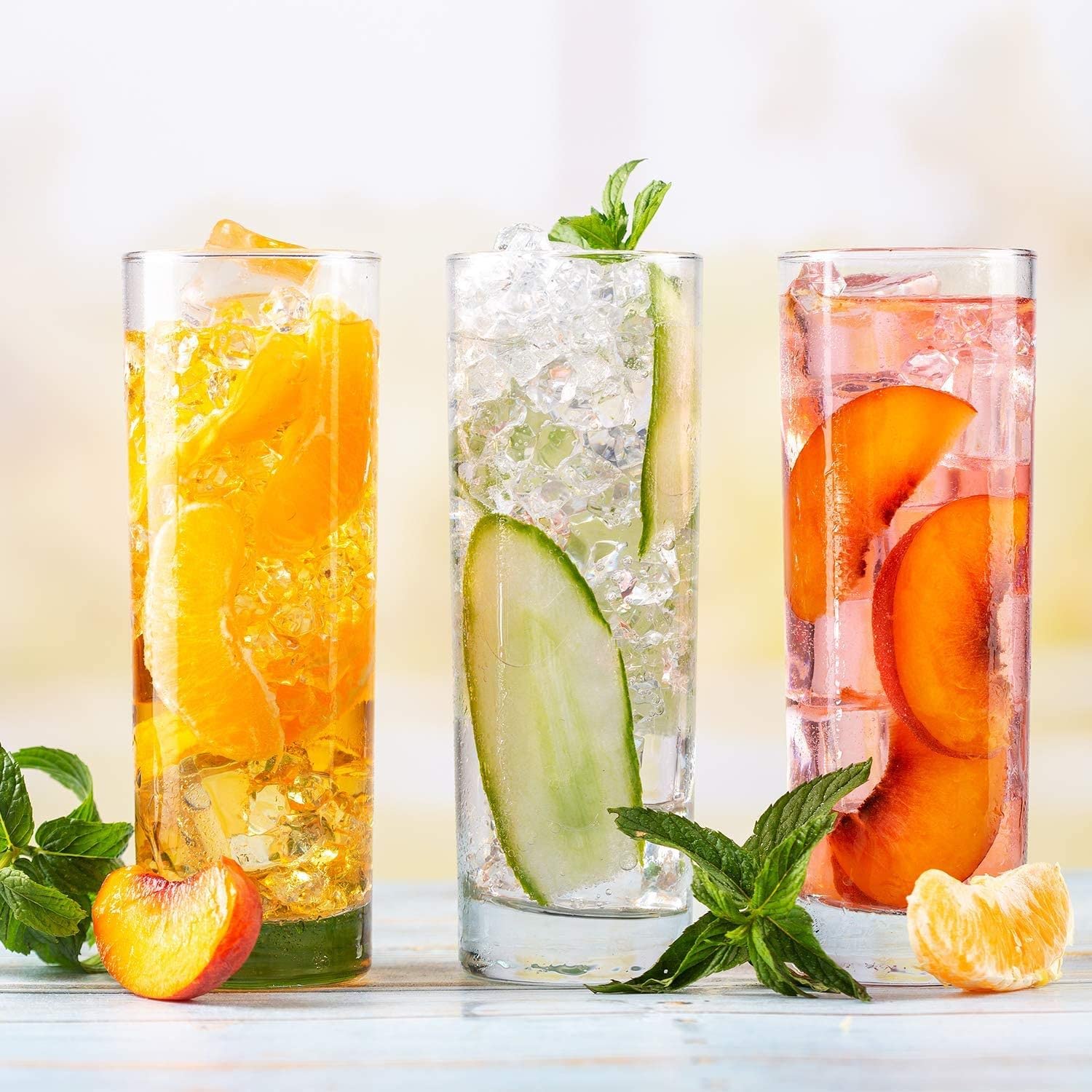Premium Clear Glass Tumbler Set 220ML | Juice & Water Drinking Glass | Durable Transparent Beverage Glass (Pack of 6)