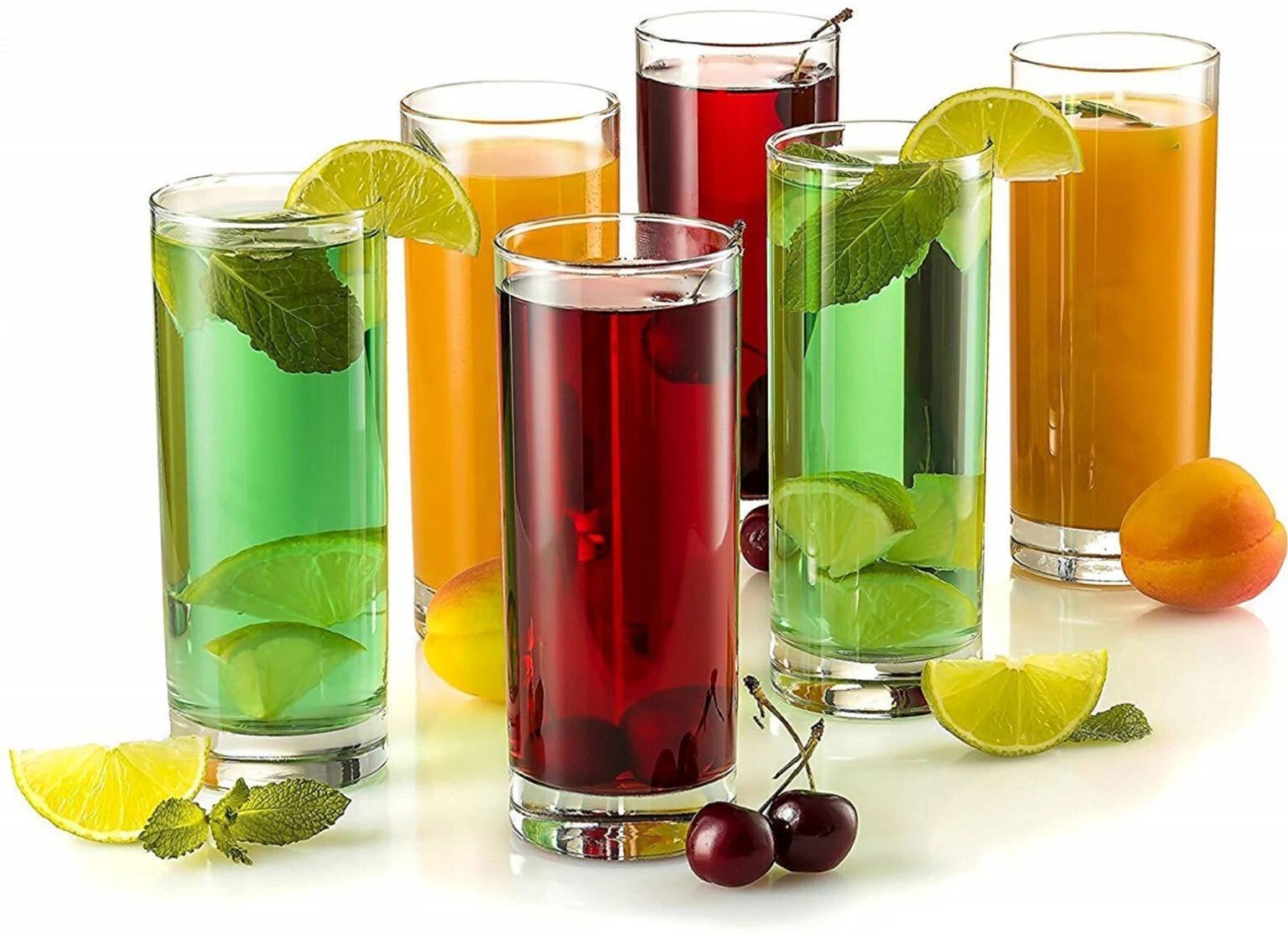Premium Clear Glass Tumbler Set 220ML | Juice & Water Drinking Glass | Durable Transparent Beverage Glass (Pack of 6)