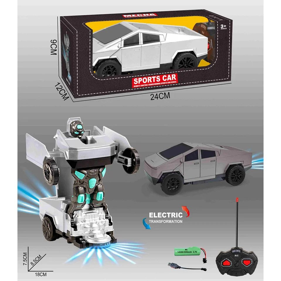 Tesla Car One Key Deformation Robot Toys